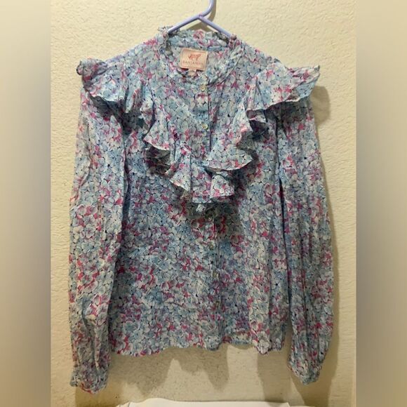 Banjanan Floral Long Sleeve Blouse Top Size S - Picture 1 of 5